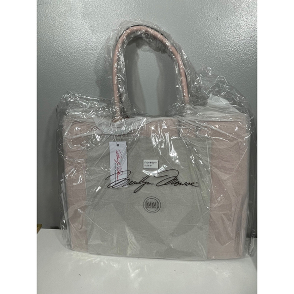 Marilyn Monroe Light Pink Women's Tote Pink & Gold Handbag Purse One Size - Picture 8 of 8